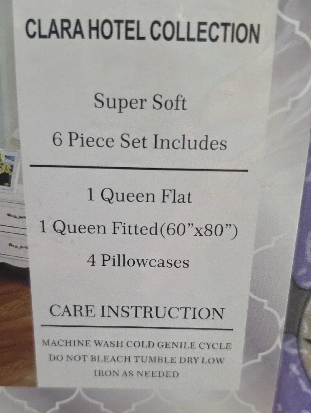 Hotel Collection Lavender Floral Queen 6-Piece Sheet Set